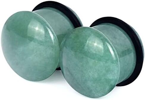 Oyaface 8 PCS Natural Stone Ear Plugs Set Piercing Gauges Black Pink Blue White in Saudi Arabia