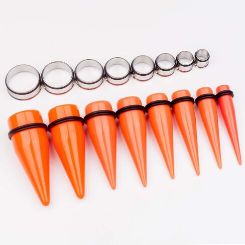 CABBE KALLO 32 PCS 00G - 24mm Ear Taper Kit Gauge Stretching Kit Stainless steel Tapers Tunnels Plugs Piercing Jewelry in Saudi Arabia