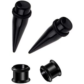 HEKEUOR 11mm 7/16“ Steel Ear Stretching Kit 2 Steel Tapers 2 Steel Tunnels Size Between 00g(10mm) and 1/2" (12mm) in Saudi Arabia