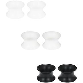 SCERRING 3 Pairs Ultra Thin Silicone Ear Skin Flexible Flesh Tunnel Expander Stretching Gauge Earlets Plug Gauges Kit Same Sizes 6G-20mm in Saudi Arabia