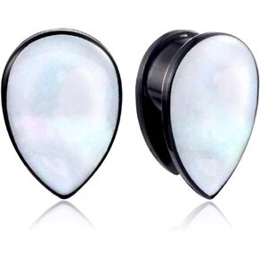 Casvort 2 PCS 6mm-25mm Hypoallergenic 316 Stainless Steel Elegant Wedding Ear Plugs Tunnels Helix Piercing Jewelry Shell Conch Ear Gauges Stretchers Gauge for Ears in Saudi Arabia