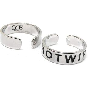 Silver Toe Ring - Slut - Whore - BBC - HOTWIFE - QOS - Queen of Spades - Sissy Swinger Jewelry Lifestyle in Kuwait