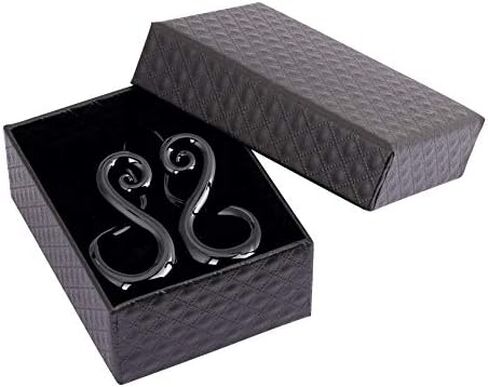 Oyaface 2 PC Glass Ear Tapers Plugs 4G-14mm Teardrop Spiral Gauges Piercing Jewerlry Set in Saudi Arabia