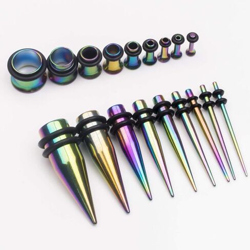 14G-00G 36 قطعة مقاييس الأذن تمتد عدة الجراحية الصلب التناقص التدريجي الأنفاق المقابس ثقب مجموعة مجوهرات للجسم in Kuwait