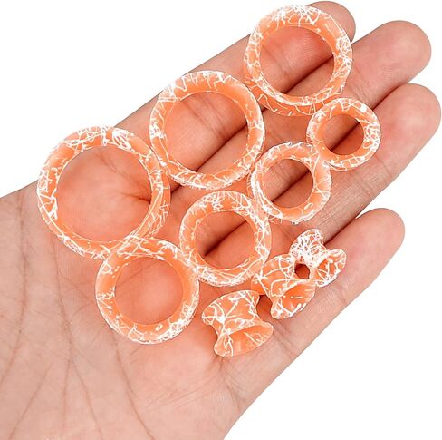 Qmcandy 10 Pairs 2g-1" Colorful Soft Silicone Ear Tunnels Kit Hollow Flexible Ear Stretching Set in Saudi Arabia