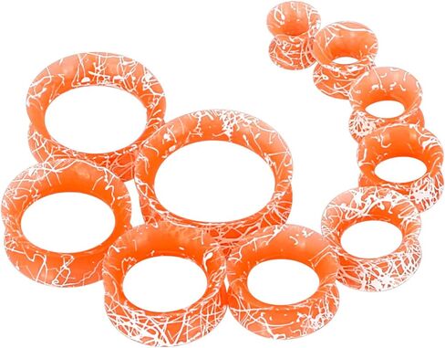 Qmcandy 10 Pairs 2g-1" Colorful Soft Silicone Ear Tunnels Kit Hollow Flexible Ear Stretching Set in Saudi Arabia