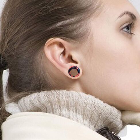 Longbeauty 40PCS Soft Silicone Ear Gauges Flesh Tunnels Plugs Stretchers Expander Camouflage Pattern Ear Piercing 2g-16mm in Kuwait