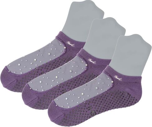 Shashi Yoga Socks for Women, Classic and Star Style, Regular Toe Socks, Athletic Socks, Multi Packs in Kuwait