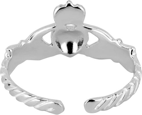 AeraVida Promise of Love Royal Claddagh .925 Sterling Silver Toe or Pinky Ring in Saudi Arabia