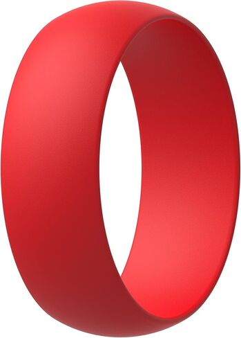 ThunderFit Silicone Wedding Ring for Men - Rubber Engagement Band - Width 8.0mm Thickness 2.0mm in Saudi Arabia