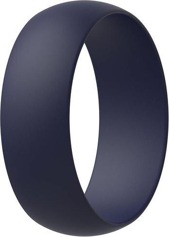 ThunderFit Silicone Wedding Ring for Men - Rubber Engagement Band - Width 8.0mm Thickness 2.0mm in Saudi Arabia