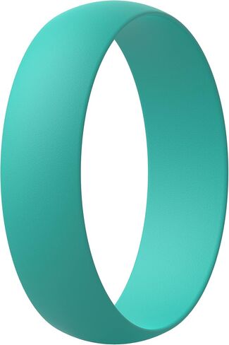 ThunderFit Silicone Wedding Ring for Men - Rubber Engagement Band - Width 8.0mm Thickness 2.0mm in Saudi Arabia