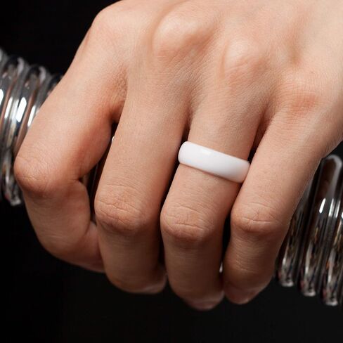 ThunderFit Silicone Wedding Ring for Men - Rubber Engagement Band - Width 8.0mm Thickness 2.0mm in Saudi Arabia