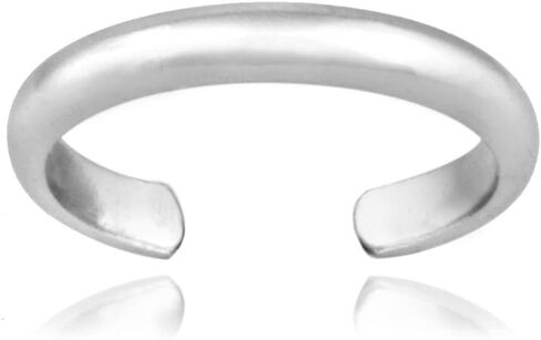 Hoops & Loops 925 Sterling Silver High Polished Tarnish Resistant Hypoallergenic Plain Simple Minimalist Open Toe Ring for Women Men Teen Girls, Silver, Yellow Gold, Rose Gold, Black in Kuwait