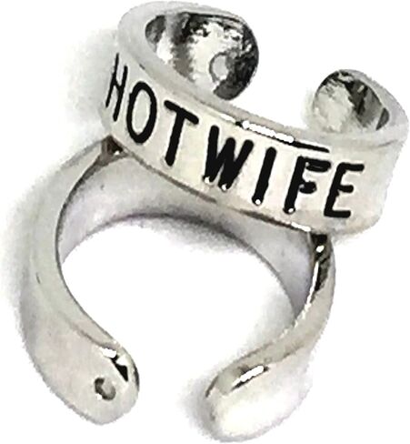Alternative Intentions Silver Toe Ring Slut, Whore, BBC, Hotwife or Queen of Spades, Swinger Jewelry Lifestyle in Kuwait