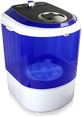 Pyle Upgraded Version Portable Washer - Top Loader Portable Laundry, Mini Washing Machine, Quiet Washer, Rotary Controller, 110V - For Compact Laundry, 4.5 Lbs. Capacity, Translucent Tubs in Saudi Arabia