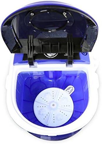 Pyle Upgraded Version Portable Washer - Top Loader Portable Laundry, Mini Washing Machine, Quiet Washer, Rotary Controller, 110V - For Compact Laundry, 4.5 Lbs. Capacity, Translucent Tubs in Saudi Arabia