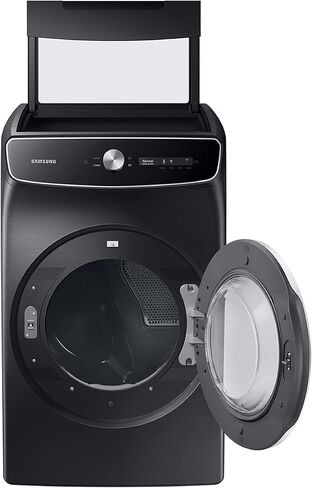 SAMSUNG 7.5 Cu. Ft. Smart Dial Gas Dryer with FlexDry, Dry 2 Loads in 1 Large Capacity Machine, Super Speed 30 Minute Clothes Drying Cycle, WiFi Connected Control, DVG60A9900V/A3, Brushed Black in Saudi Arabia