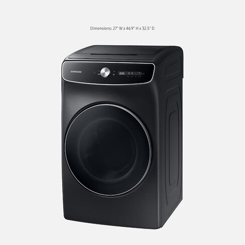 SAMSUNG 7.5 Cu. Ft. Smart Dial Gas Dryer with FlexDry, Dry 2 Loads in 1 Large Capacity Machine, Super Speed 30 Minute Clothes Drying Cycle, WiFi Connected Control, DVG60A9900V/A3, Brushed Black in Saudi Arabia
