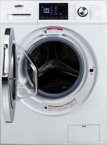 Summit SPWD2202W 24"" Washer and Dryer Combo with 2.7 cu. ft. Capacity 115 Volt Operation 16 Wash Cycles Delay Start Time Sanitary Cycle in White in Saudi Arabia