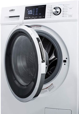 Summit SPWD2202W 24"" Washer and Dryer Combo with 2.7 cu. ft. Capacity 115 Volt Operation 16 Wash Cycles Delay Start Time Sanitary Cycle in White in Saudi Arabia