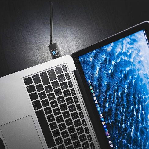 WiFi Adapter 600mbps，Techkey Wireless USB Adapter Dual Band 2.4GHz/5GHz LAN Card 802.11ac Network Card for Desktop Laptop PC Support Windows 10 / 8.1 / 8 / 7 / XP / Vista in Kuwait