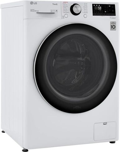 LG WM3555HWA 24 Inch Smart All In One Washer/Dryer with 2.3 cu. ft. Capacity, Wi-Fi Enabled, 14 Wash Cycles, 1400 RPM, Ventless, NeveRust Stainless Steel Drum, Quiet Operation, TrueBalance, Sensor Dry in White in Saudi Arabia
