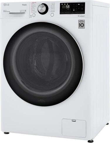 LG WM3555HWA 24 Inch Smart All In One Washer/Dryer with 2.3 cu. ft. Capacity, Wi-Fi Enabled, 14 Wash Cycles, 1400 RPM, Ventless, NeveRust Stainless Steel Drum, Quiet Operation, TrueBalance, Sensor Dry in White in Saudi Arabia