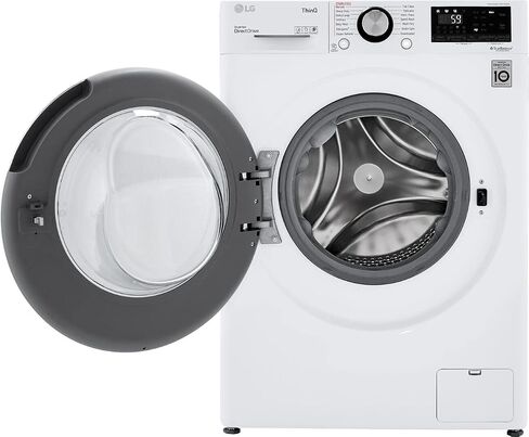 LG WM3555HWA 24 Inch Smart All In One Washer/Dryer with 2.3 cu. ft. Capacity, Wi-Fi Enabled, 14 Wash Cycles, 1400 RPM, Ventless, NeveRust Stainless Steel Drum, Quiet Operation, TrueBalance, Sensor Dry in White in Saudi Arabia