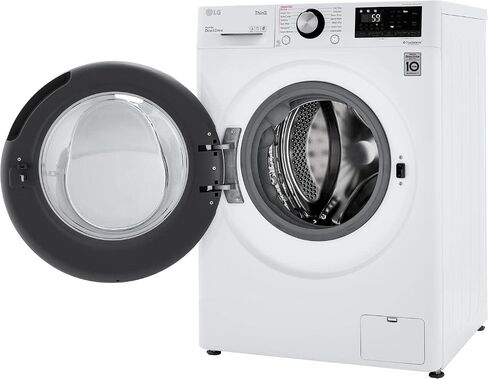 LG WM3555HWA 24 Inch Smart All In One Washer/Dryer with 2.3 cu. ft. Capacity, Wi-Fi Enabled, 14 Wash Cycles, 1400 RPM, Ventless, NeveRust Stainless Steel Drum, Quiet Operation, TrueBalance, Sensor Dry in White in Saudi Arabia