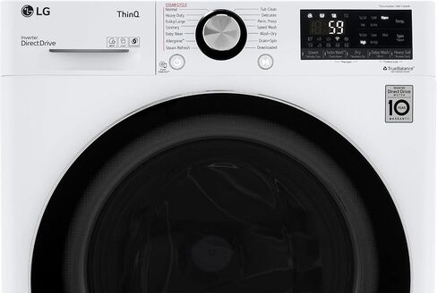 LG WM3555HWA 24 Inch Smart All In One Washer/Dryer with 2.3 cu. ft. Capacity, Wi-Fi Enabled, 14 Wash Cycles, 1400 RPM, Ventless, NeveRust Stainless Steel Drum, Quiet Operation, TrueBalance, Sensor Dry in White in Saudi Arabia