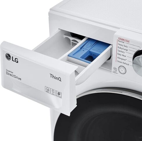 LG WM3555HWA 24 Inch Smart All In One Washer/Dryer with 2.3 cu. ft. Capacity, Wi-Fi Enabled, 14 Wash Cycles, 1400 RPM, Ventless, NeveRust Stainless Steel Drum, Quiet Operation, TrueBalance, Sensor Dry in White in Saudi Arabia