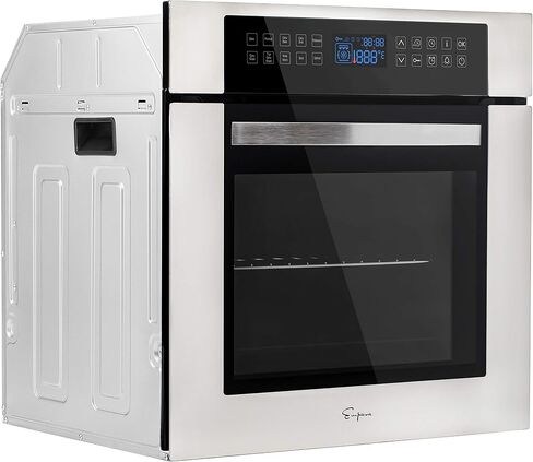 Empava 24 Inch Electric Single Wall Oven 10 Cooking Functions Deluxe 360° ROTISSERIE with Sensitive Touch Control in Stainless Steel in Saudi Arabia