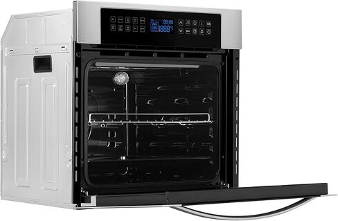 Empava 24 Inch Electric Single Wall Oven 10 Cooking Functions Deluxe 360° ROTISSERIE with Sensitive Touch Control in Stainless Steel in Saudi Arabia