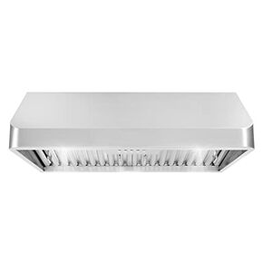 COSMO COS-QS75 30 in. Under Cabinet Range Hood with 500 CFM, Permanent Filters, LED Lights, Convertible from Ducted to Ductless (Kit Not Included) in Stainless Steel in Saudi Arabia
