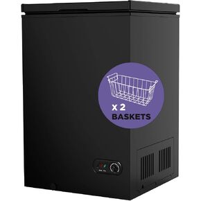 Northair 3.5 Cu Ft Chest Freezer - 2 Removable Baskets - Quiet Compact Freezer - 7 Temperature Settings - Black in Saudi Arabia