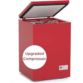 Northair 3.5 Cu Ft Chest Freezer - 2 Removable Baskets - Quiet Compact Freezer - 7 Temperature Settings - Black in Kuwait