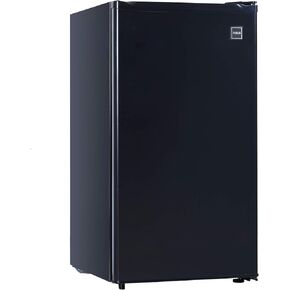 RCA RFR321-B-Black-COM RFR321 Single Mini Refrigerator-Freezer Compartment-Adjustable Thermostat Control-Reversible Doors-Ideal for Dorm, Office, RV, Garage, Apartment-Black Cubic Feet, 3.2 CU.FT
