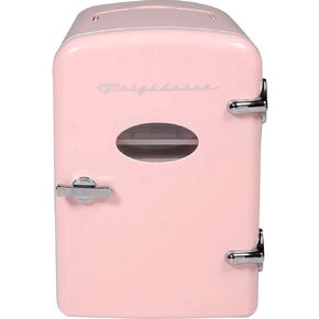 Frigidaire EFMIS175 Retro 9-Can Mini Personal Fridge Portable Cooler for Car, Office, Bedroom, Dorm Room, or Cabin, 11.8"D x 7.1"W x 10.1"H, Black