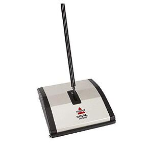 Bissell Natural Sweep Carpet and Floor Sweeper with Dual Rotating System and 2 Corner Edge Brushes, 92N0A, 4, Silver in Kuwait