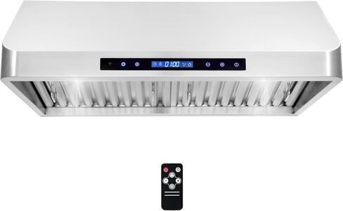 COSMO COS-QS75 30 in. Under Cabinet Range Hood with 500 CFM, Permanent Filters, LED Lights, Convertible from Ducted to Ductless (Kit Not Included) in Stainless Steel in Saudi Arabia