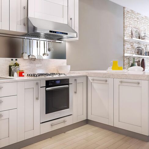 COSMO COS-QS75 30 in. Under Cabinet Range Hood with 500 CFM, Permanent Filters, LED Lights, Convertible from Ducted to Ductless (Kit Not Included) in Stainless Steel in Saudi Arabia