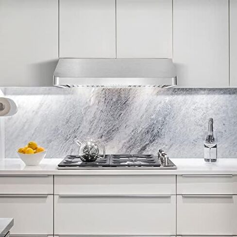 COSMO COS-QS75 30 in. Under Cabinet Range Hood with 500 CFM, Permanent Filters, LED Lights, Convertible from Ducted to Ductless (Kit Not Included) in Stainless Steel in Saudi Arabia