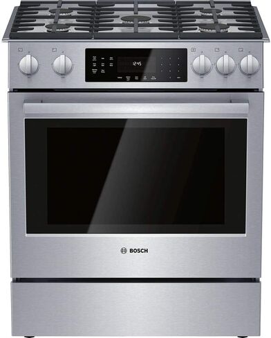 HGI8056UC 30" 800 Series Gas Range with 5 Sealed Burners; 4.8 cu. ft. Oven Capacity; Warming Drawer; Convection; Self-Cleaning; Viewing Window; Self Clean Oven; Timer, Stainless Steel in Saudi Arabia