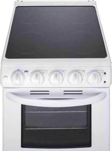 Summit REX2051WRT 20"" Freestanding Electric Range with 4 Elements 2.3 cu. ft. Oven Capacity Smooth Ceramic Glass Top ADA Compliant Hot Surface Indicator in White in Saudi Arabia
