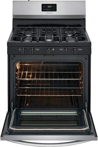 Frigidaire FCRG3052AS 30" Freestanding Gas Range with 5 Sealed Burners 5 cu. ft. Oven Capacity Edge-to-Edge Continuous Grates Store-More Storage Drawer in Stainless Steel in Saudi Arabia