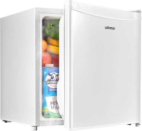 Upstreman 1.7 Cu.ft Mini Fridge with Freezer, Adjustable Thermostat, Energy Saving, Low Noise, Single Door Compact Refrigerator for Dorm, Office, Bedroom, Black-FR17 in Kuwait