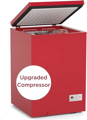 Northair 3.5 Cu Ft Chest Freezer - 2 Removable Baskets - Quiet Compact Freezer - 7 Temperature Settings - Black in Kuwait