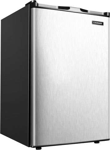 Euhomy Upright freezer, 3.0 Cubic Feet, Single Door Compact Mini Freezer with Reversible Stainless Steel Door, Small freezer for Home/Dorms/Apartment/Office (Silver) in Kuwait