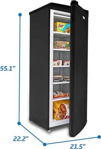 Commercial Cool Upright Freezer, Stand Up Freezer 2.8 Cu Ft with Reversible Door, Black in Kuwait
